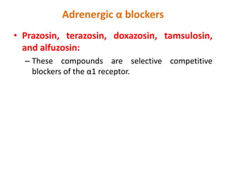 Adrenergic drugs α adrenergic blocker | PPTX