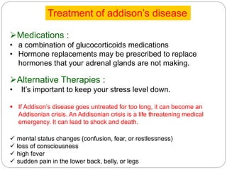 Addison Medication Adrenocortical hormones edited | PPTX