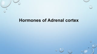 Hormones of Adrenal cortex
15
 