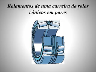 Rolamentos de uma carreira de rolos 
cônicos em pares 
 