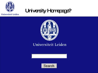 University Homepage? 