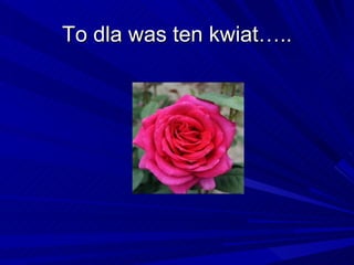 To dla was ten kwiat….. 