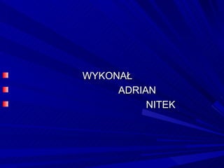 WYKONAŁ ADRIAN NITEK  