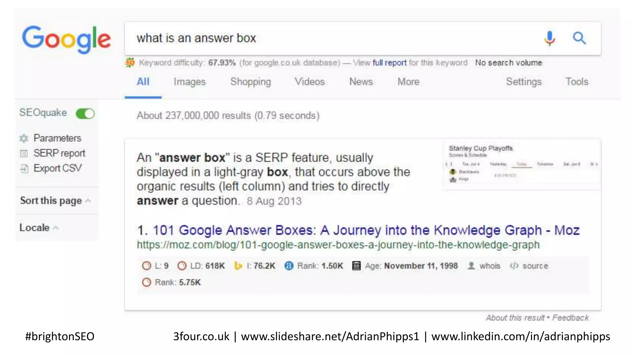 #brightonSEO 3four.co.uk | www.slideshare.net/AdrianPhipps1 | www.linkedin.com/in/adrianphipps
 