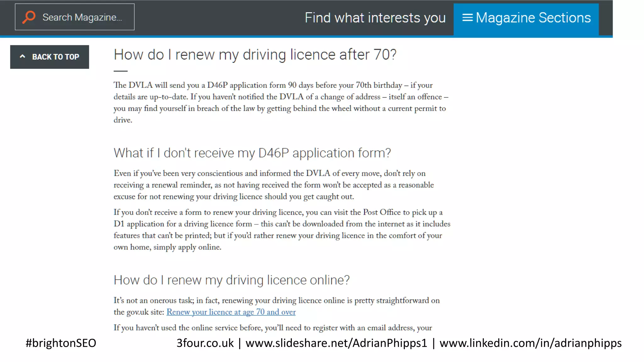 #brightonSEO 3four.co.uk | www.slideshare.net/AdrianPhipps1 | www.linkedin.com/in/adrianphipps
 