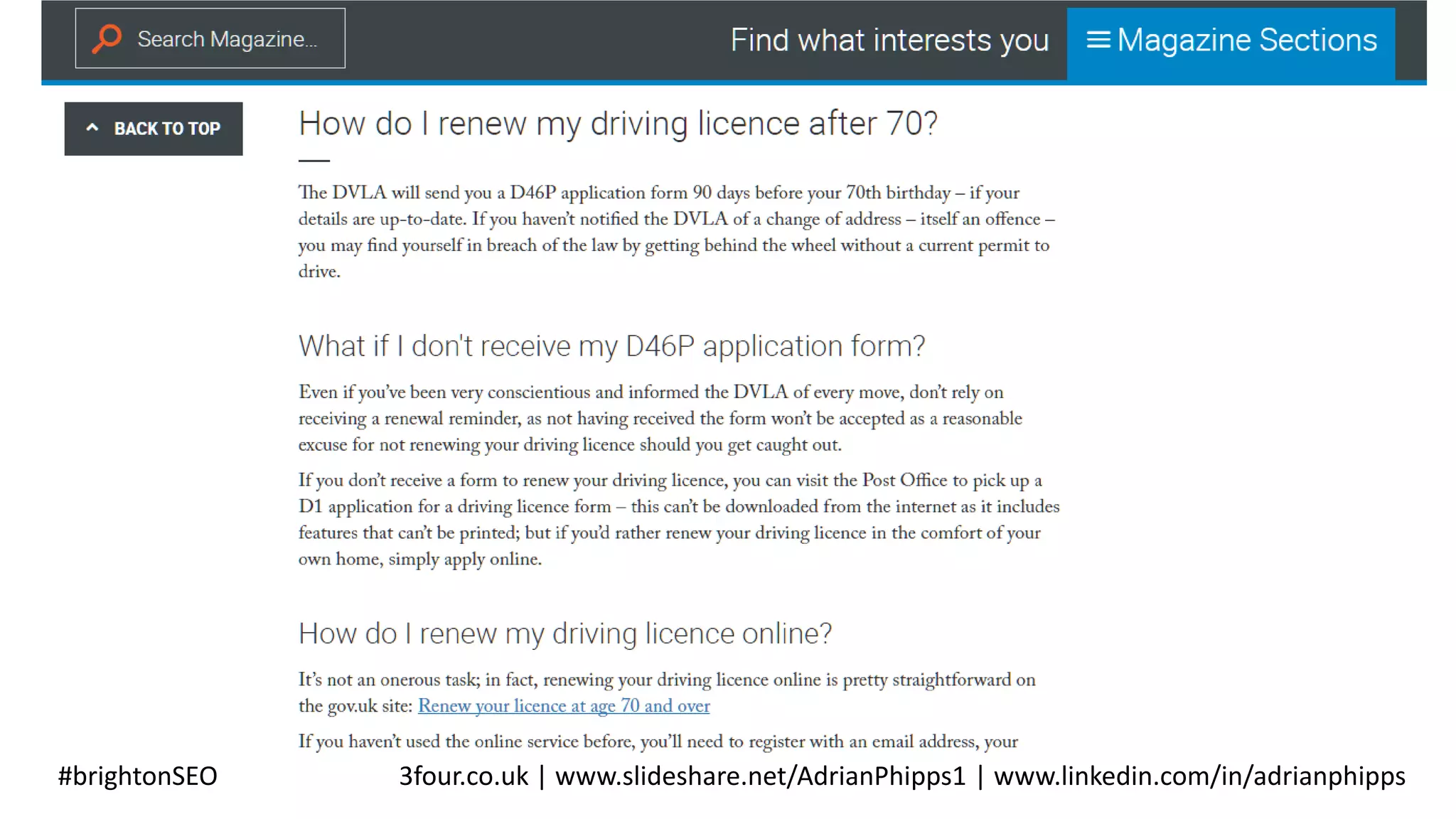 #brightonSEO 3four.co.uk | www.slideshare.net/AdrianPhipps1 | www.linkedin.com/in/adrianphipps
 