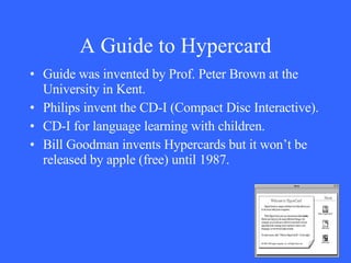 HyperCard Presentation. CALL. | PPT