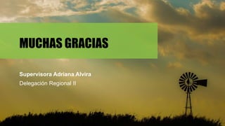 Supervisora Adriana Alvira
Delegación Regional II
MUCHAS GRACIAS
 