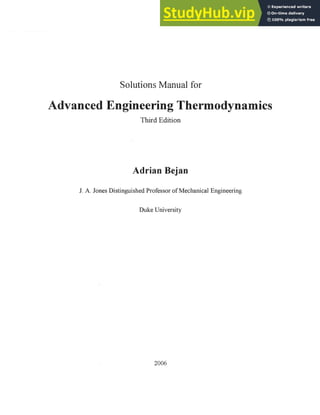 Adrian Bejan Advanced Engineering Thermodynamics 3Rd Edition Solution Manual (1)