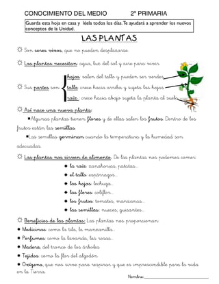 Conocimiento del medio I 2ºprimaria