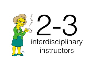 2-3interdisciplinary
instructors
 