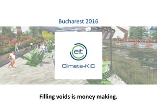 Filling voids is money making.
Bucharest 2016
 