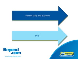 Internet Utility and Evolution




            DNS
 
