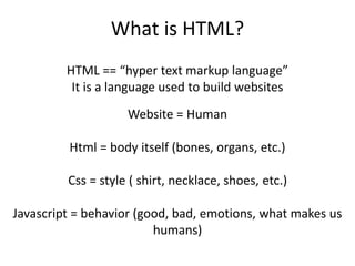 Html And Css Like Human Example Adrianne’s Tutorial | PPTX