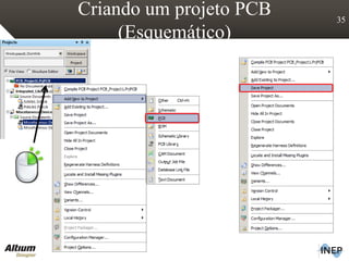 Criando um projeto PCB
(Esquemático)
35
 