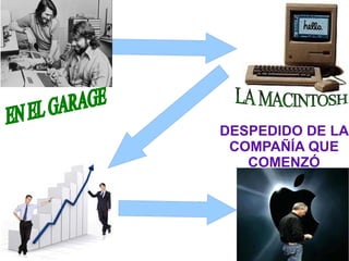 DESPEDIDO DE LA COMPAÑÍA QUE COMENZÓ EN EL GARAGE LA MACINTOSH 