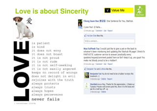 Love is about Sincerity
 