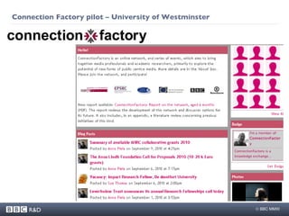 Connection Factory pilot – University of Westminster 