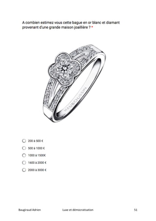 Baugiraud	Adrien	 Luxe	et	démocratisation	 	51	
 