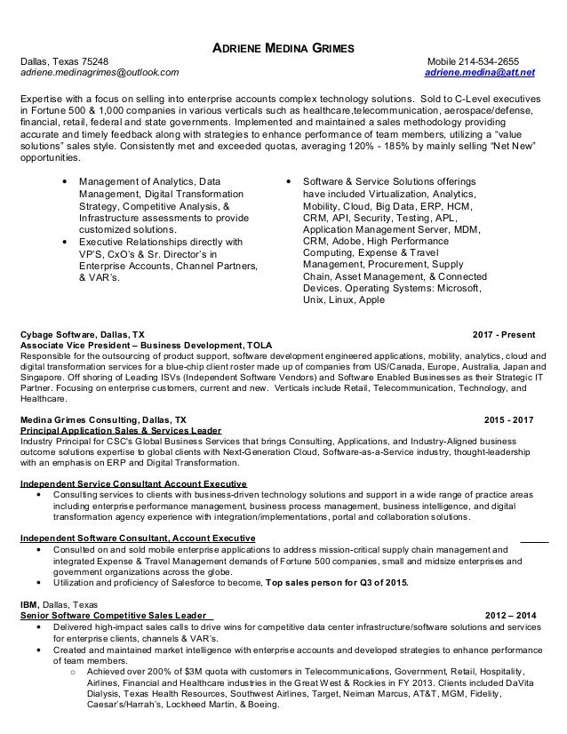 adriene medina grimes resume april 3 2018 connected devices sales consultant