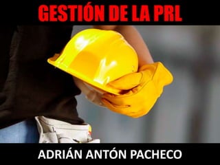 ADRIÁN ANTÓN PACHECO
GESTIÓN DE LA PRL
 