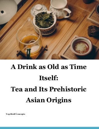Top Shelf Concepts
A Drink as Old as Time
Itself:
Tea and Its Prehistoric
Asian Origins
 