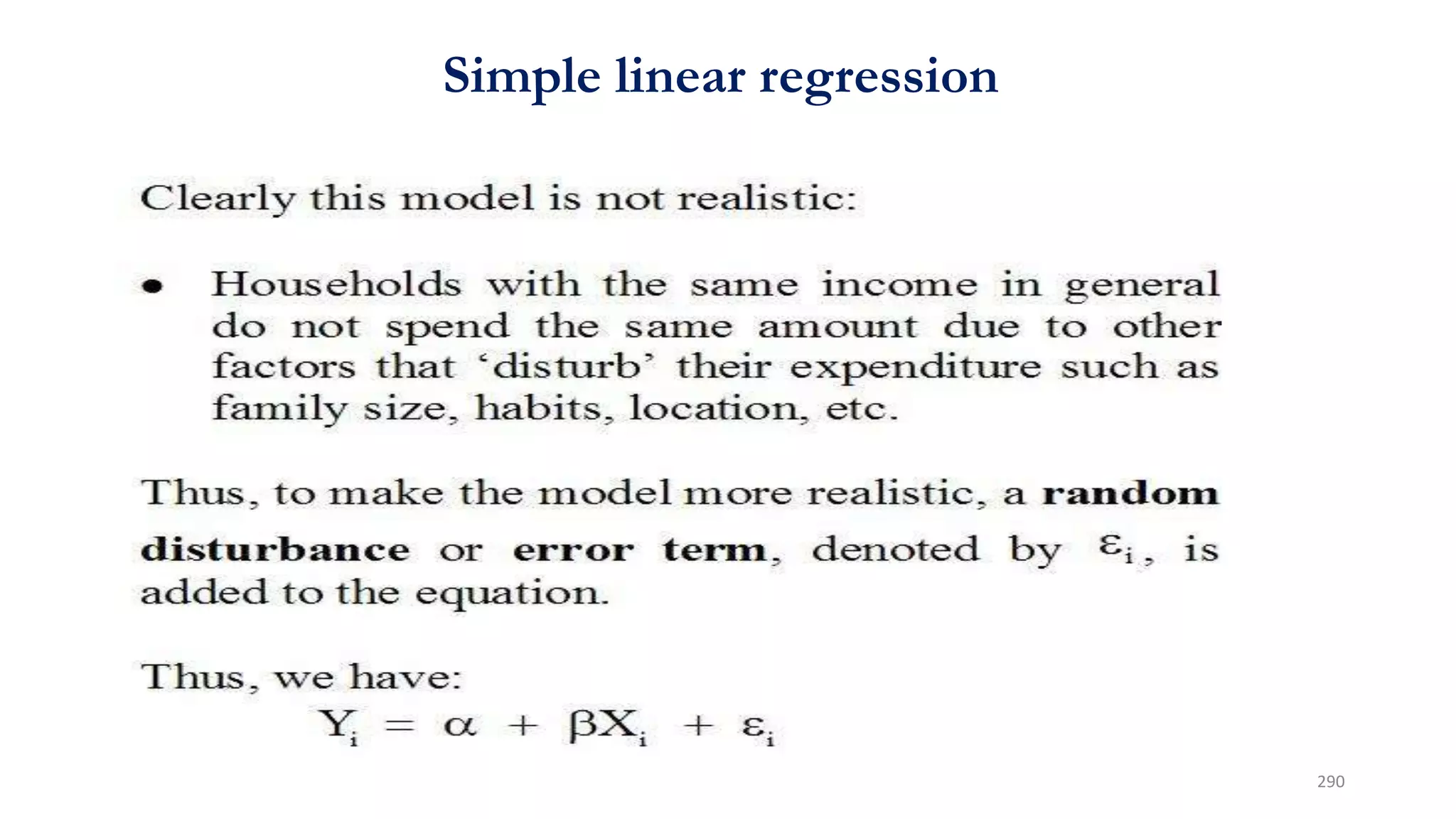 Simple linear regression
290
 