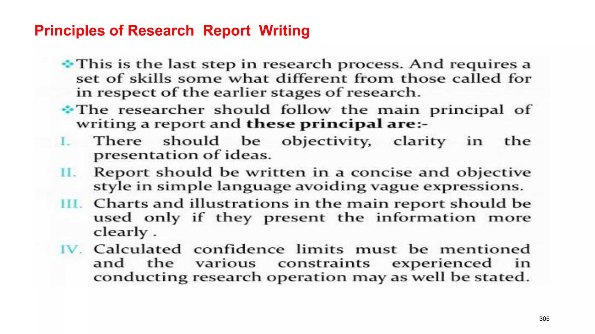 Principles of Research Report Writing
305
 