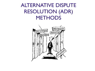 ALTERNATIVE DISPUTE
 RESOLUTION (ADR)
     METHODS
 