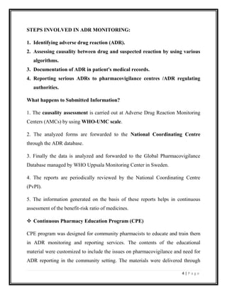 ADR MONITORING IN COMMUNITY PHARMACY.pdf | Pharmaceutical Industry ...