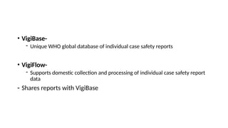 Vigibase Comprehensive Principles of Pharmacovigilance and Adverse Drug Reaction ...