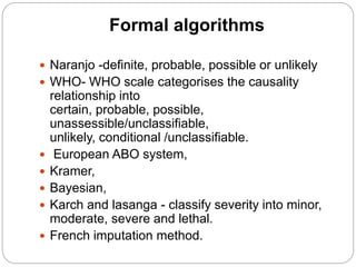Naranjo Algorithm Adverse Drug Reaction and its reporting | PPTX