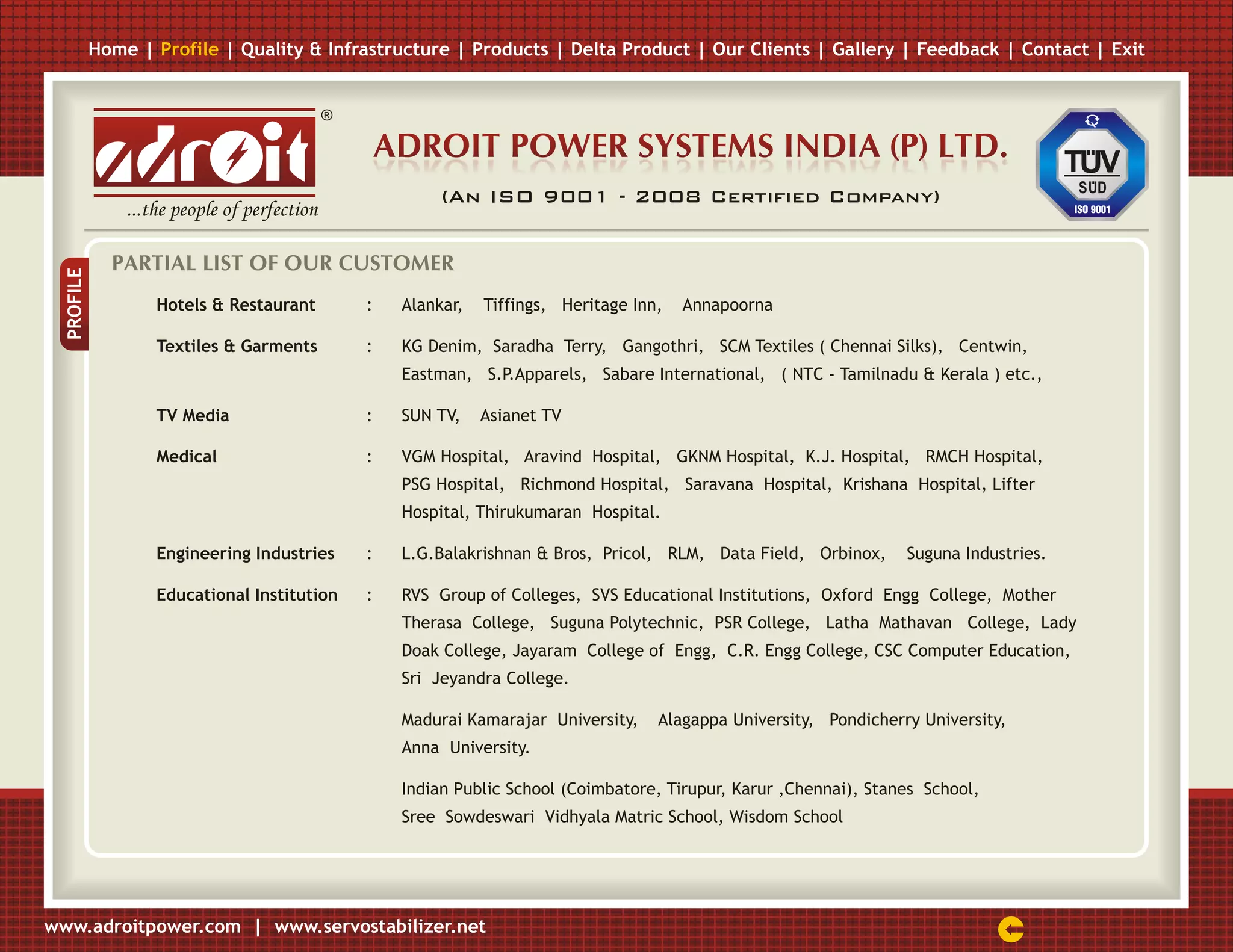 Adroit Power Systems India Private Limited , Coimbatore, Oil Cooled