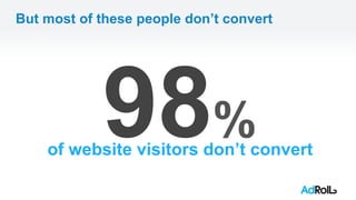 98%
But most of these people don’t convert
of website visitors don’t convert
 