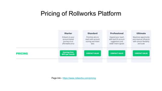 Pricing of Rollworks Platform
Page link - https://www.rollworks.com/pricing
 