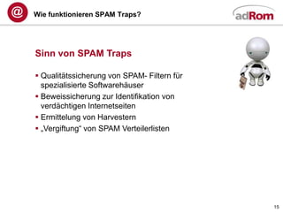 adRom SPAM Verhinderung im E-Mail Marketing