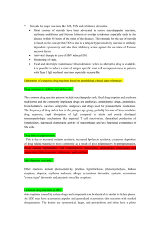 Adverse drug reaction of drugs used in skin. | DOC