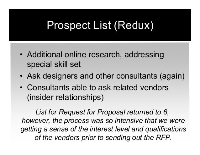 request for proposal process