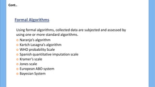 Naranjo Algorithm Adverse drug reactions | PPTX