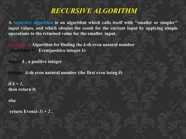 Recursion(Advanced data structure) | PPT