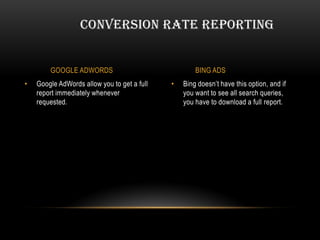 Difference Between Google Adwords & Bing Ads | PDF