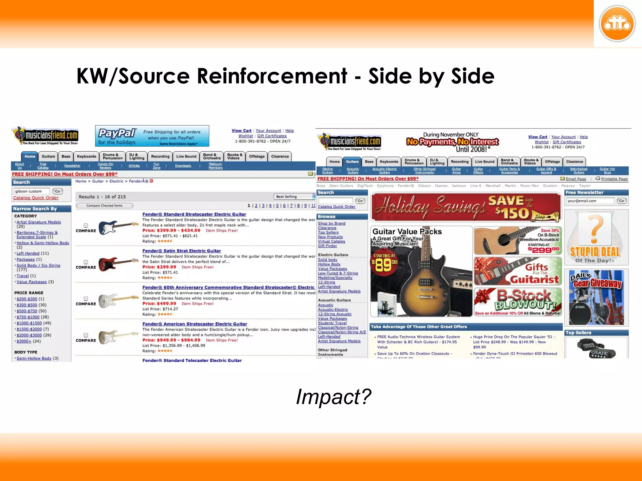 KW/Source Reinforcement - Side by Side Impact? 