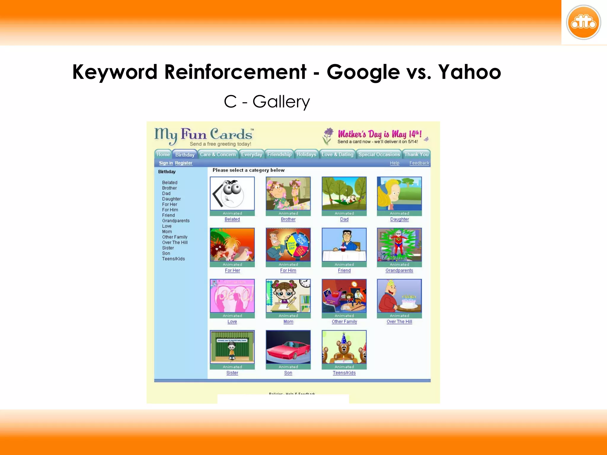 Keyword Reinforcement - Google vs. Yahoo C - Gallery 