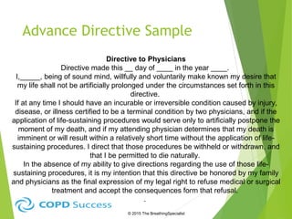 Advance Directives for Beginners | PPT