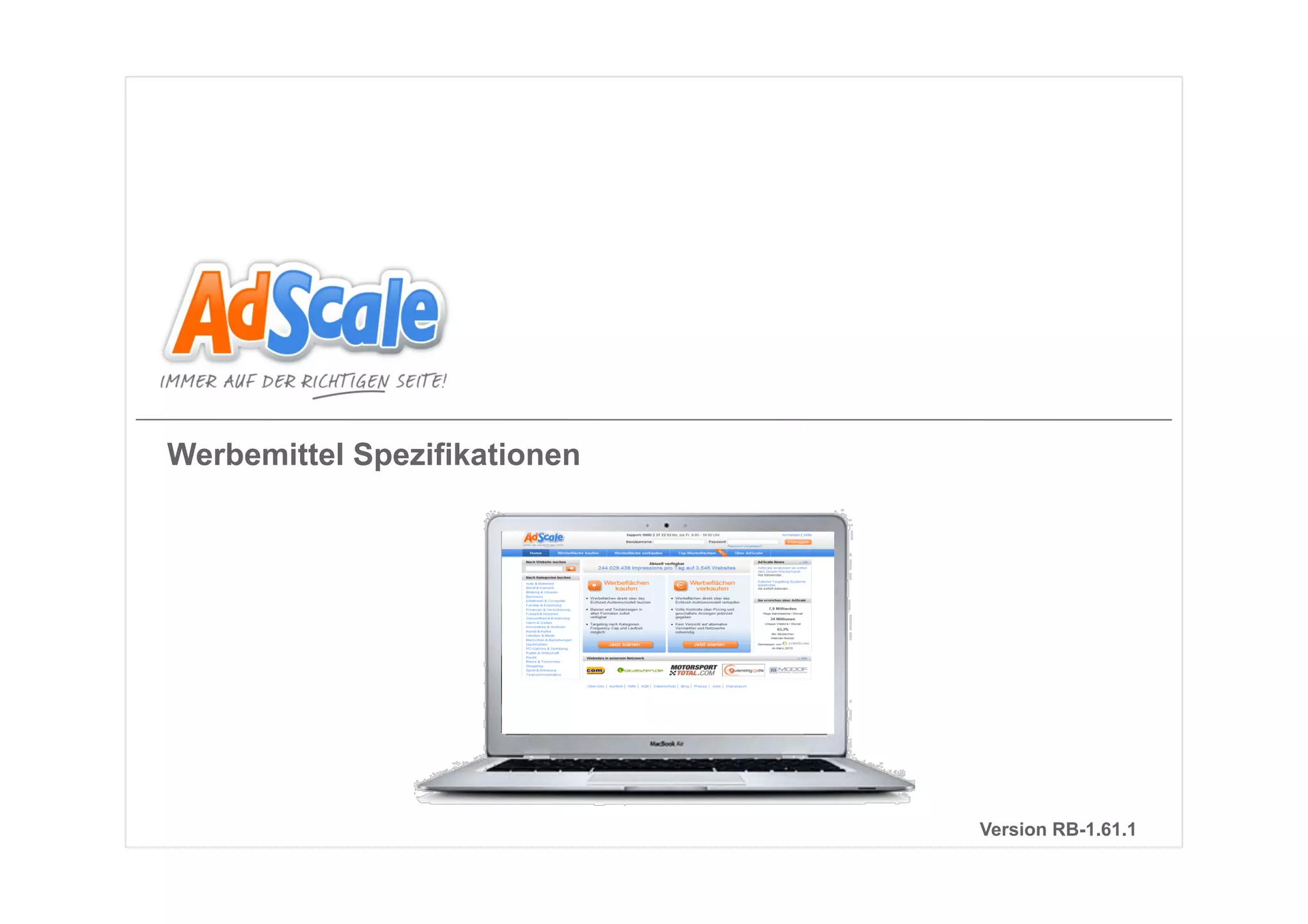 Werbemittel Spezifikationen




                              Version RB-1.61.1
 