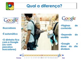 Qual a diferença?Páginas de conteúdo