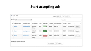 Start accepting ads

 