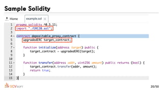 Sample Solidity
20/50
 