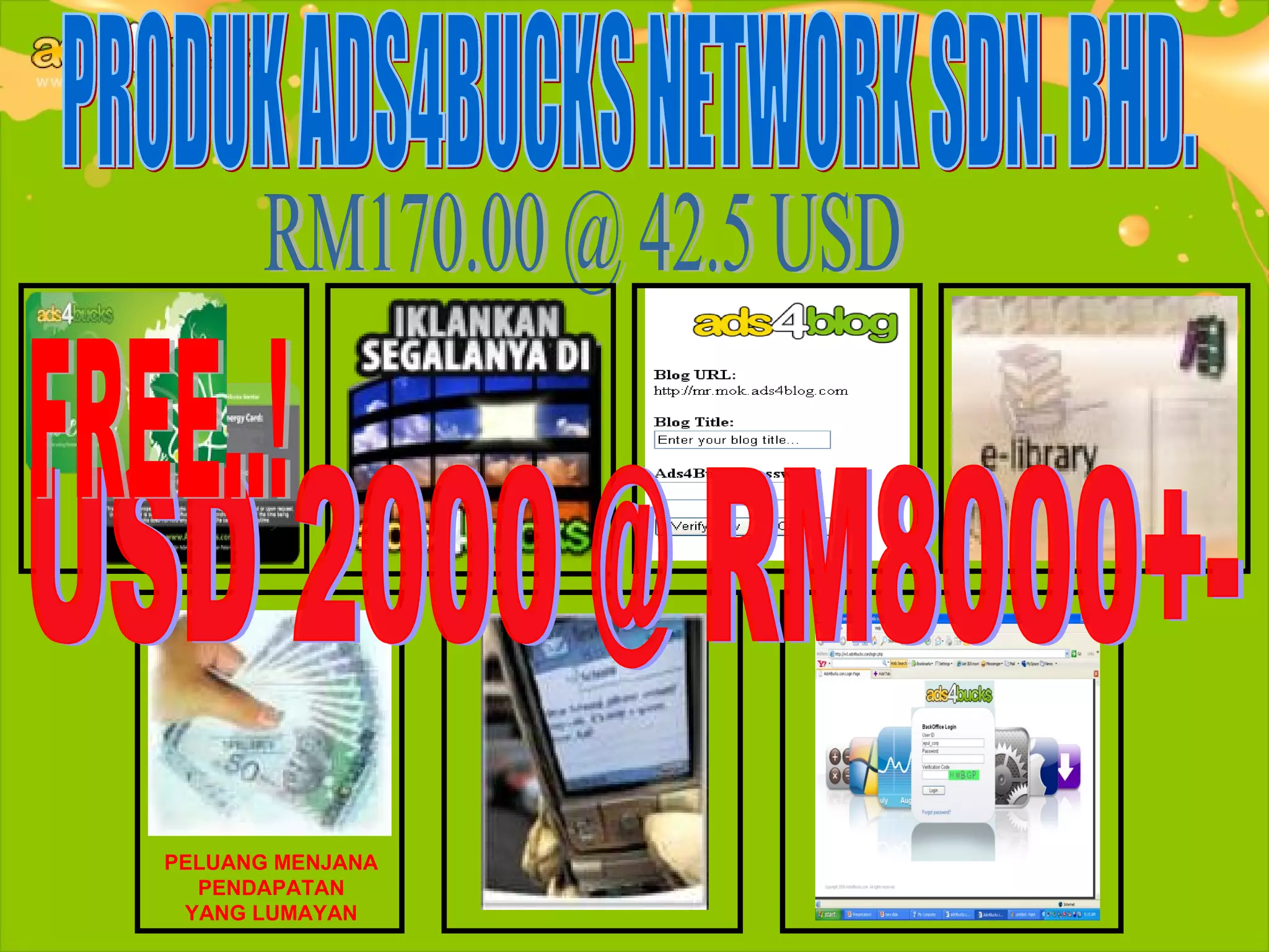 PELUANG MENJANA
  PENDAPATAN
 YANG LUMAYAN
 