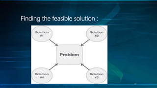 Finding the feasible solution :
21
 